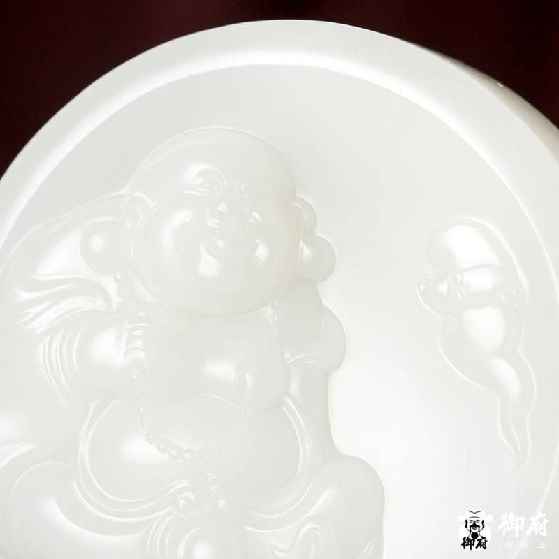 新疆和田玉白玉籽玉 持寶彌勒 81.5克 圖片8