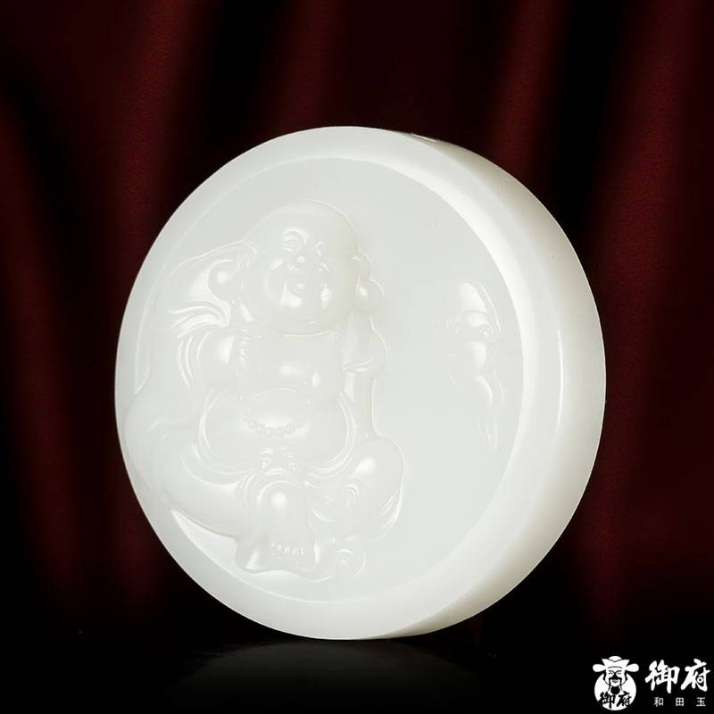 新疆和田玉白玉籽玉 持寶彌勒 81.5克 圖片7
