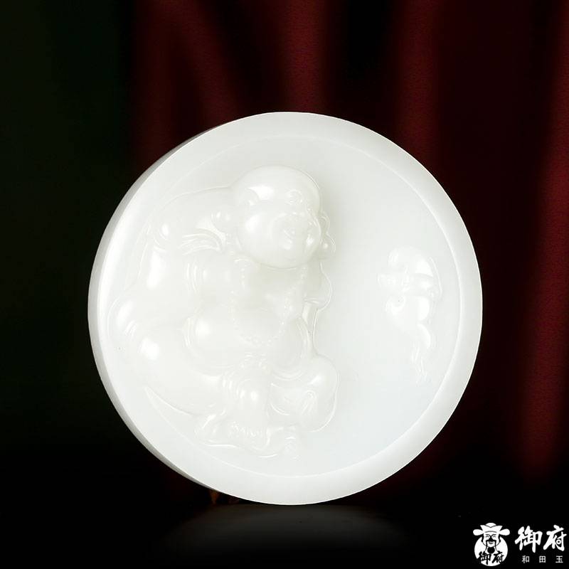 新疆和田玉白玉籽玉 持寶彌勒 81.5克 圖片4