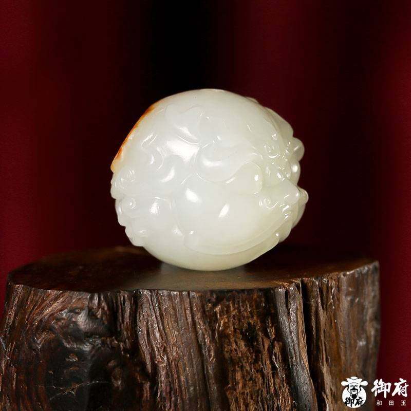 新疆和田玉黃皮白玉籽玉掛件 仿古獸 12.1克 圖片7