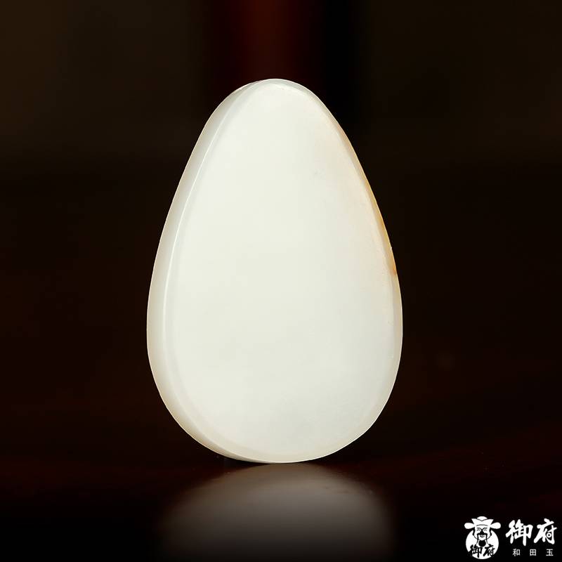 新疆和田玉灑金皮白玉籽玉掛件 榮華富貴19.2克 圖片8