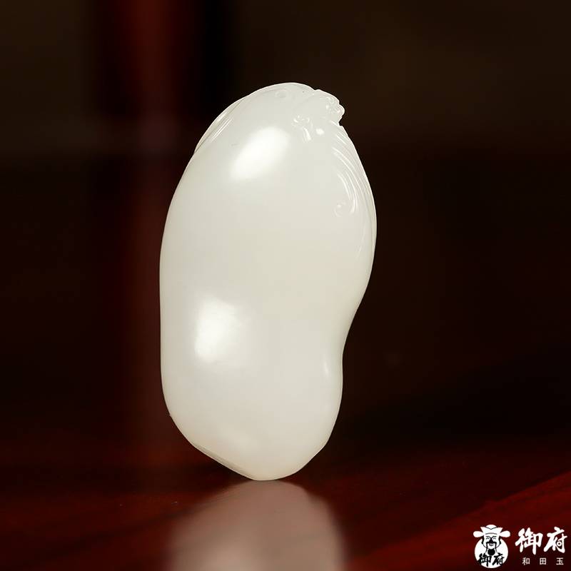 新疆和田玉白玉籽玉掛件 福在眼前 38克 圖片7