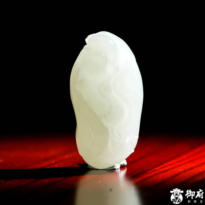 新疆和田玉白玉籽玉掛件 福在眼前 38克 圖片8