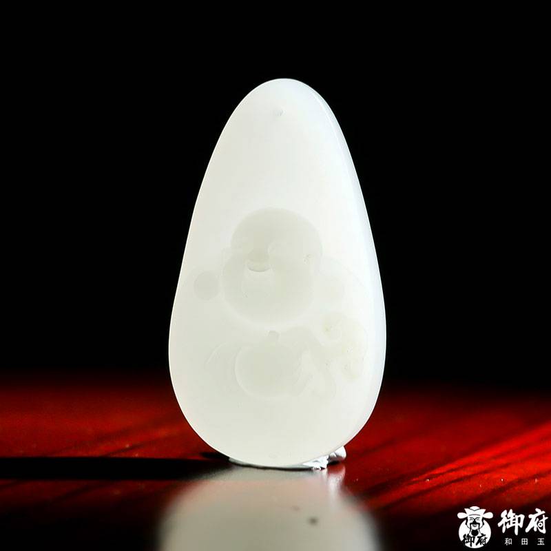 新疆和田籽玉笑佛掛件 17.3克 圖片7