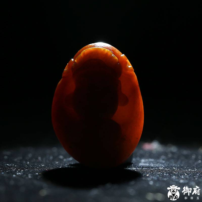 新疆和田玉黃沁獨(dú)籽掛件 財(cái)神 14克 圖片10