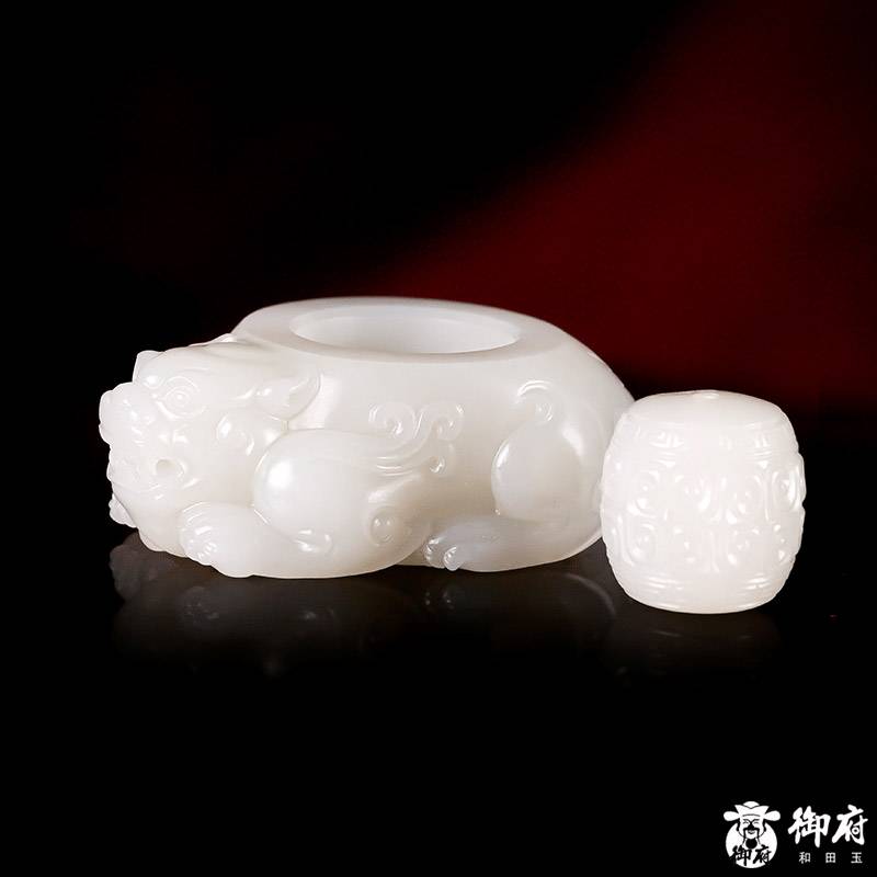 新疆和田玉白玉籽玉 扳指 24mm 39克 圖片3