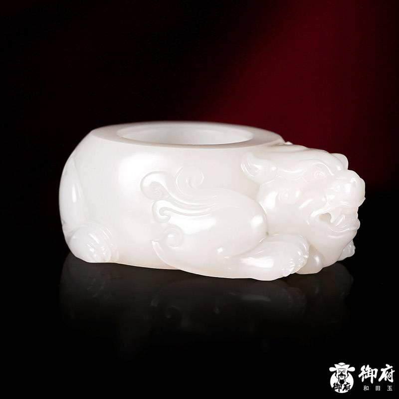 新疆和田玉白玉籽玉 扳指 24mm 39克 圖片4