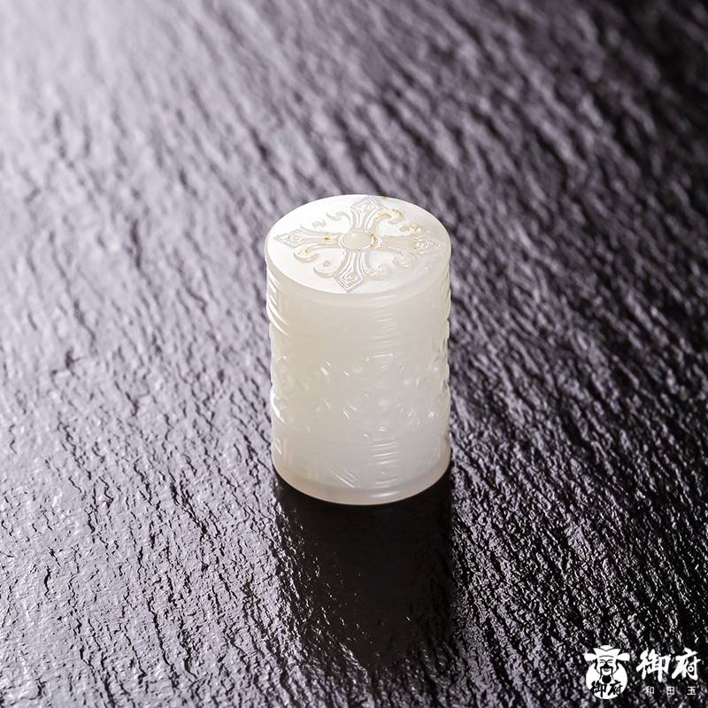 新疆和田籽料羊脂白玉 貔貅扳指把件 75.4克 图片7