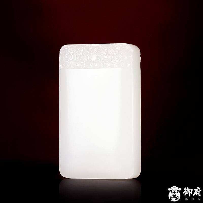 新疆和田玉原毛孔皮白玉籽玉 平安無事牌 30克 圖片3