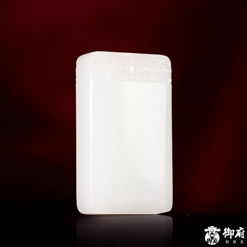 新疆和田玉原毛孔皮白玉籽玉 平安無事牌 30克 圖片5