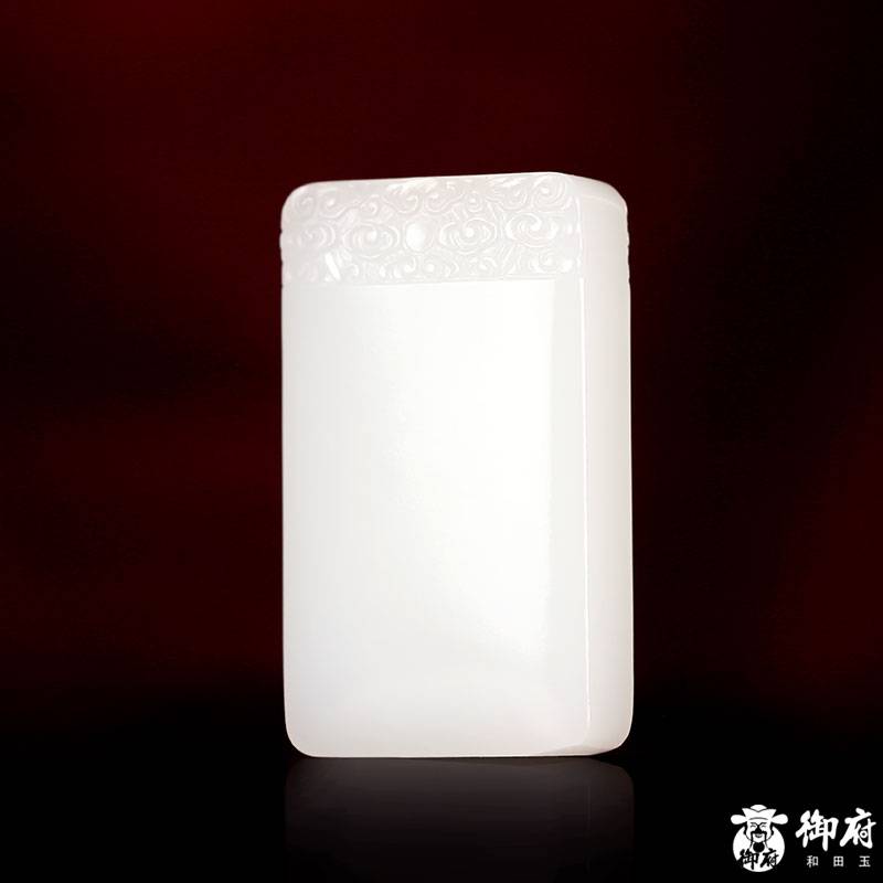 新疆和田玉原毛孔皮白玉籽玉 平安無事牌 30克 圖片6