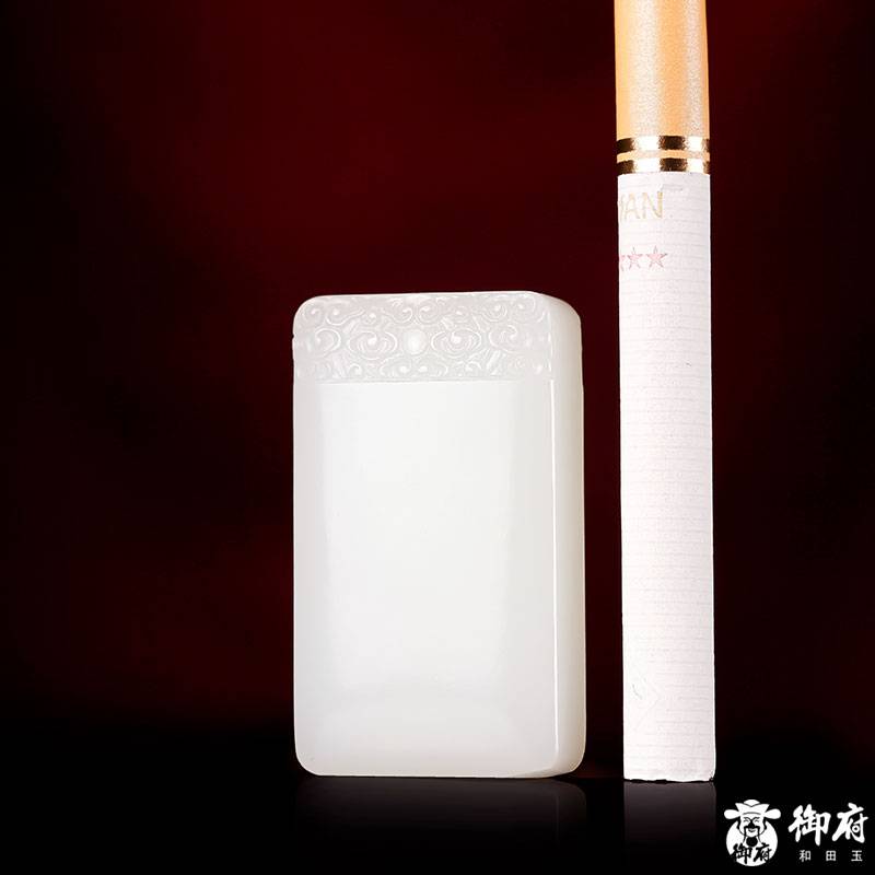 新疆和田玉原毛孔皮白玉籽玉 平安無事牌 30克 圖片9