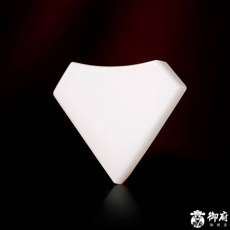 新疆和田玉洒金皮白玉籽玉挂件 仿古兽面 12克 图片7