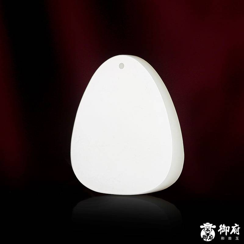 新疆和田玉原毛孔皮白玉籽玉掛件 彌勒笑佛 21.3克 圖片6