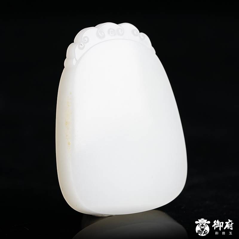 新疆和田玉洒金皮白玉籽玉 无事牌  27克 图片4