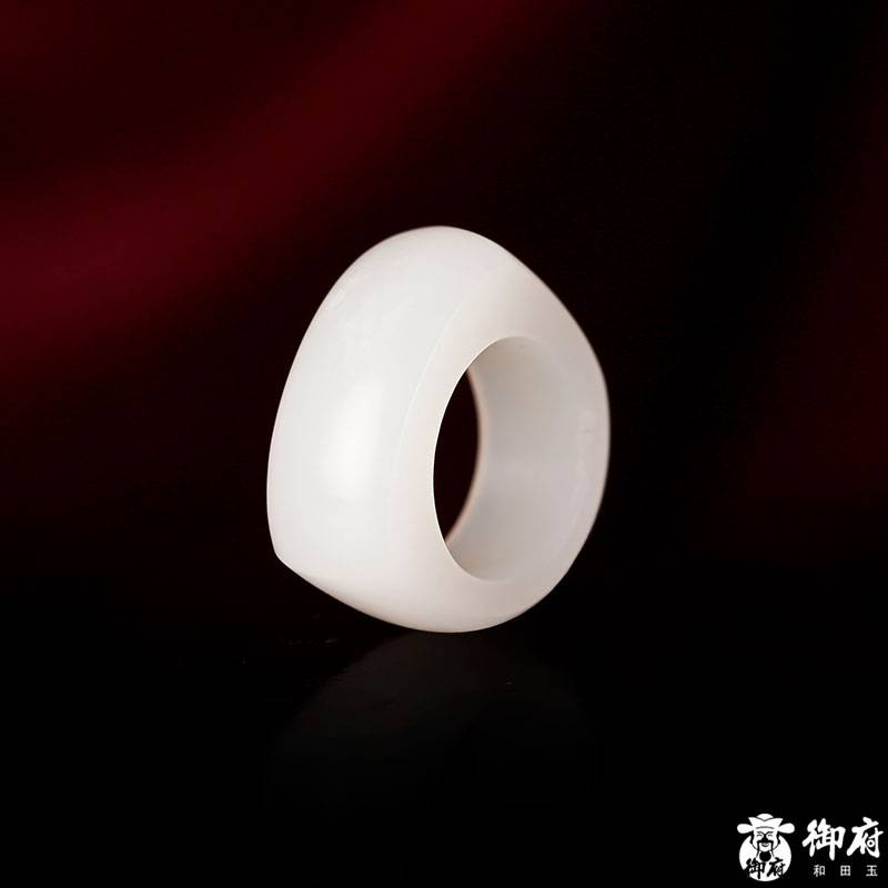 新疆和田玉白玉籽玉戒指 10.7克 圖片4