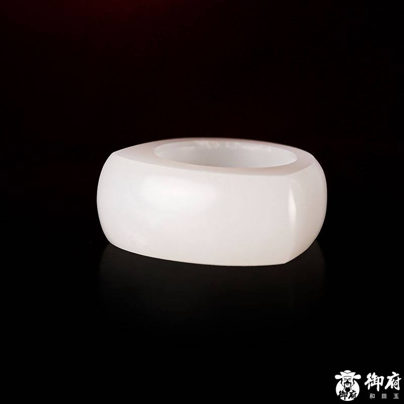 新疆和田玉白玉籽玉戒指 10.7克 圖片5