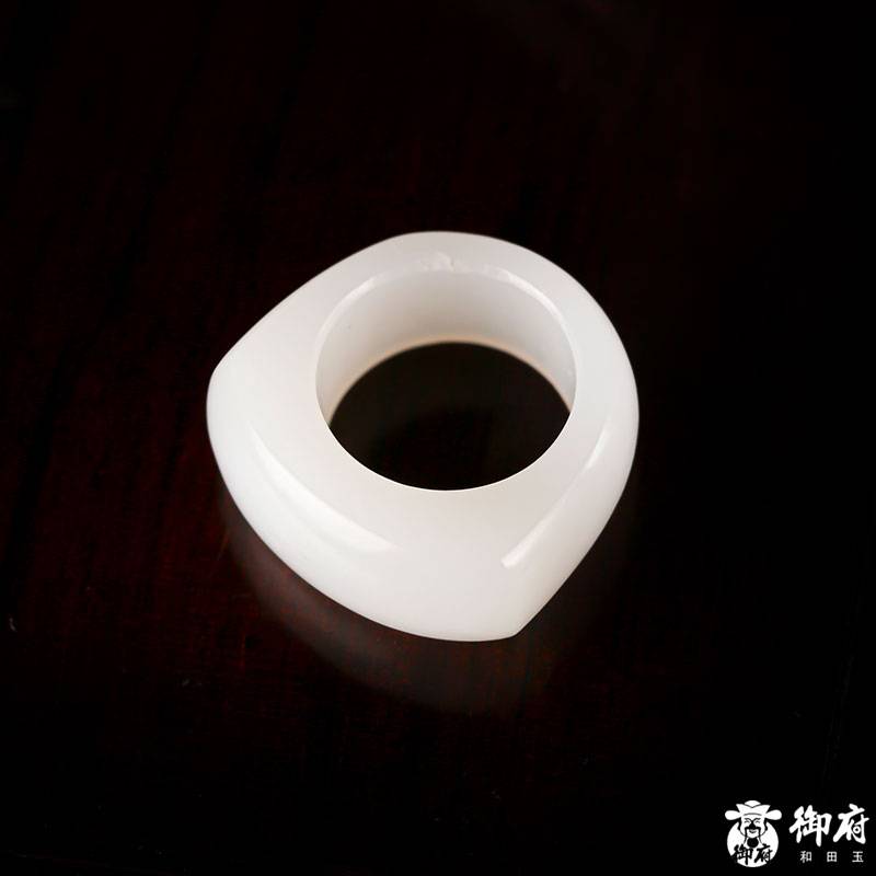 新疆和田玉白玉籽玉戒指 10.7克 圖片6