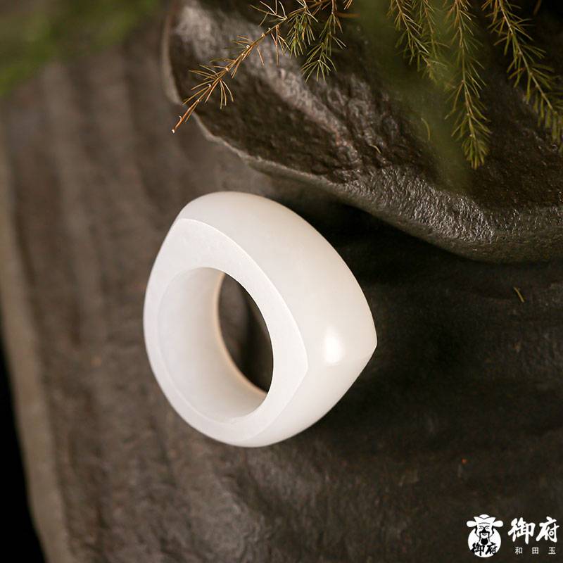 新疆和田玉白玉籽玉戒指 10.7克 圖片8