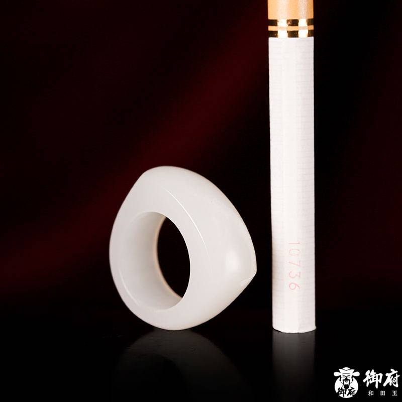 新疆和田玉白玉籽玉戒指 10.7克 圖片9