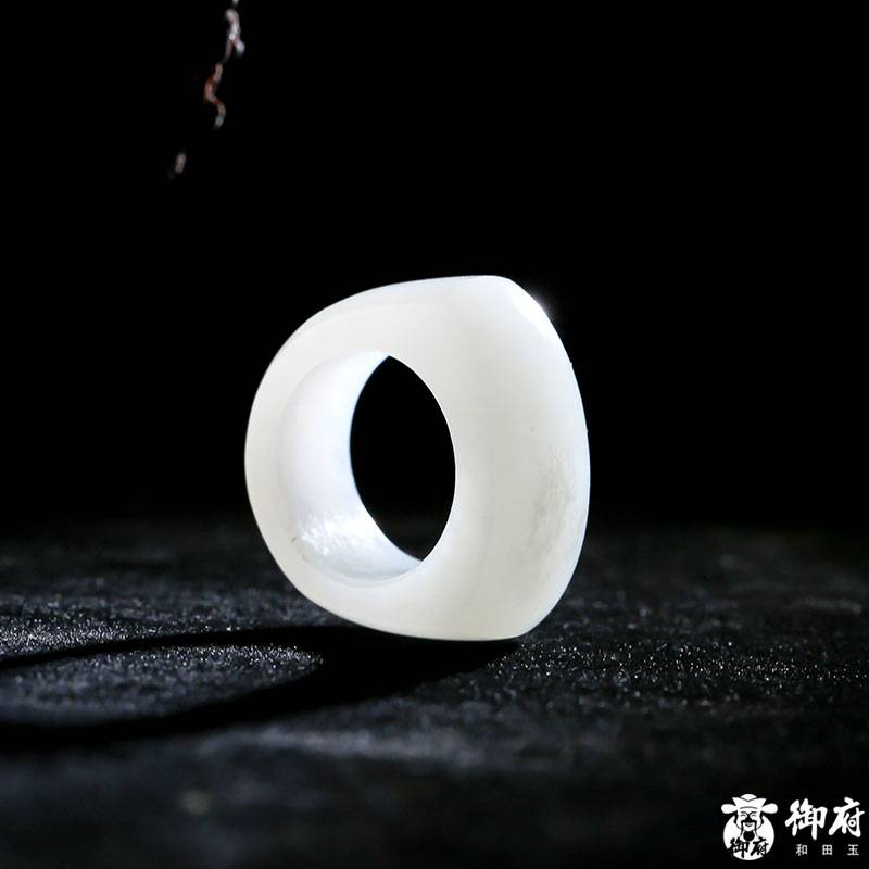 新疆和田玉白玉籽玉戒指 10.7克 圖片10