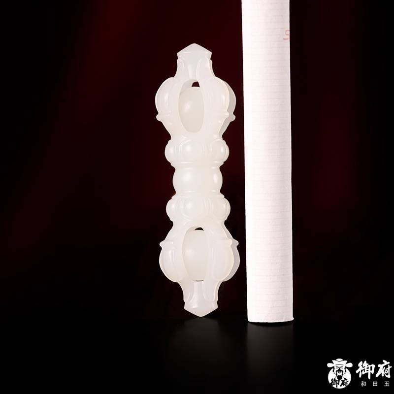 新疆和田玉白玉籽玉 金刚杵 6.8克 图片10