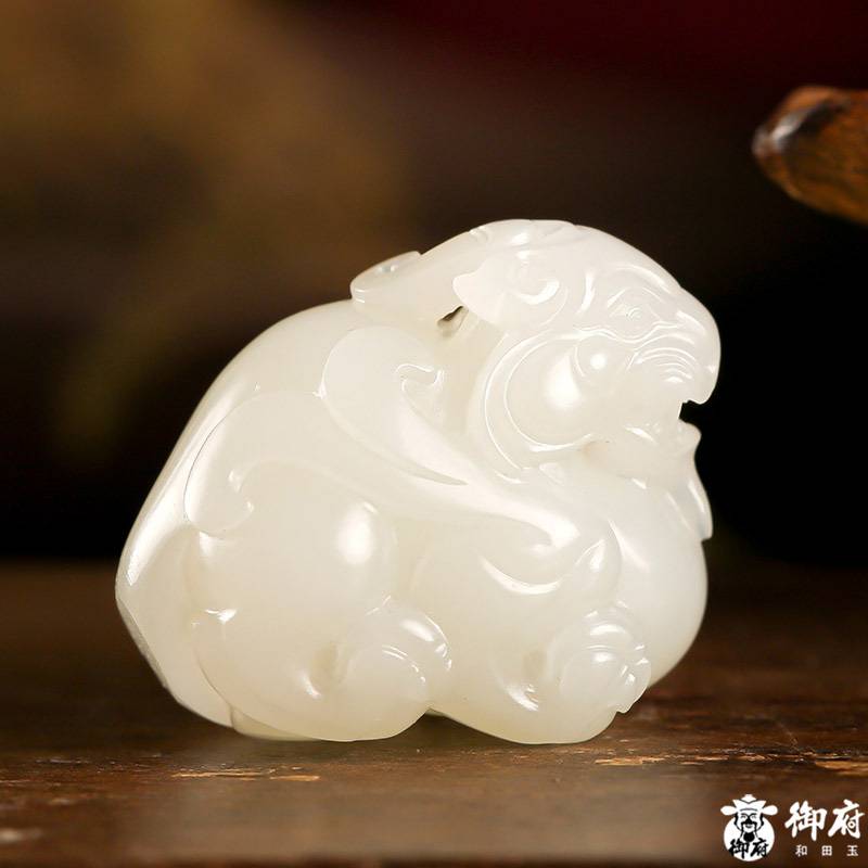新疆和田玉白玉籽玉 貔貅 16.6克 圖片4