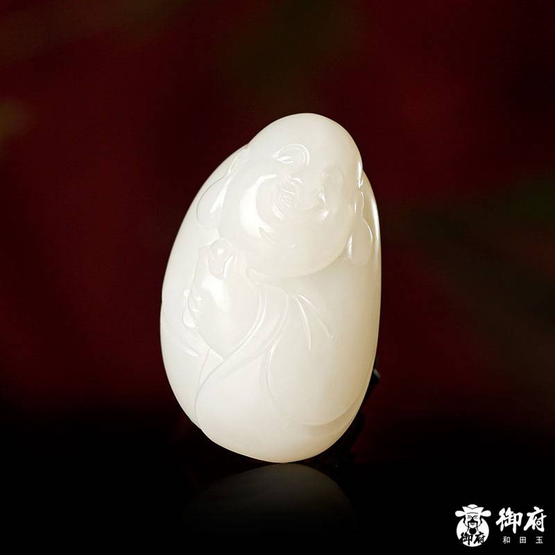 新疆和田玉籽玉白玉 彌勒 17.6克 圖片2