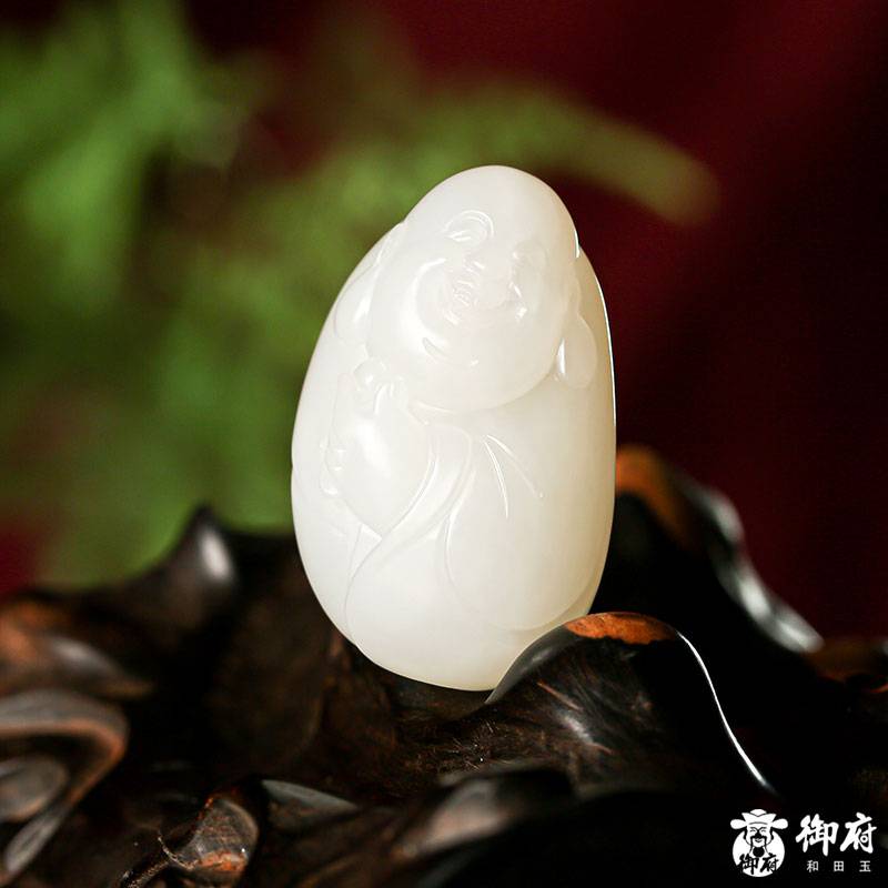 新疆和田玉籽玉白玉 彌勒 17.6克 圖片8