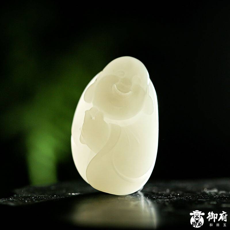 新疆和田玉籽玉白玉 彌勒 17.6克 圖片9