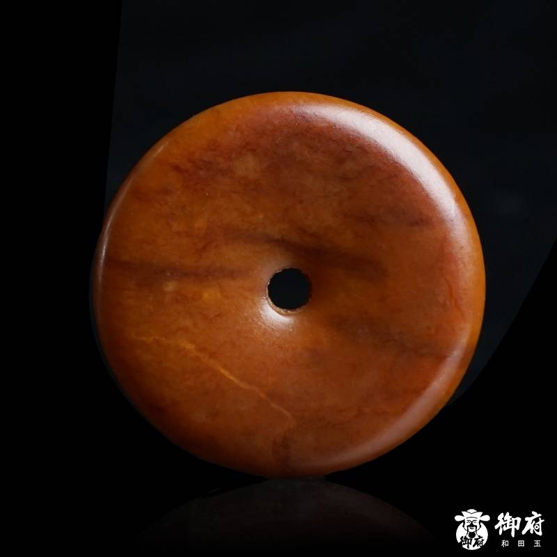 新疆和田玉黃沁籽玉掛件 平安扣 5.9克 圖片2