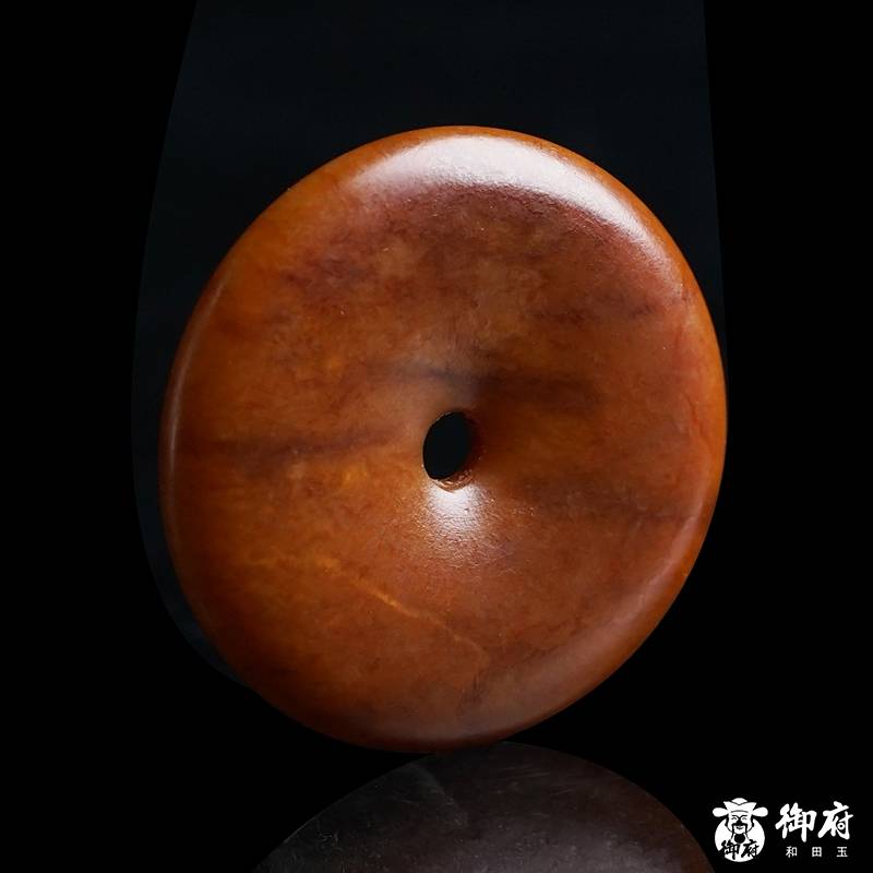 新疆和田玉黃沁籽玉掛件 平安扣 5.9克 圖片3