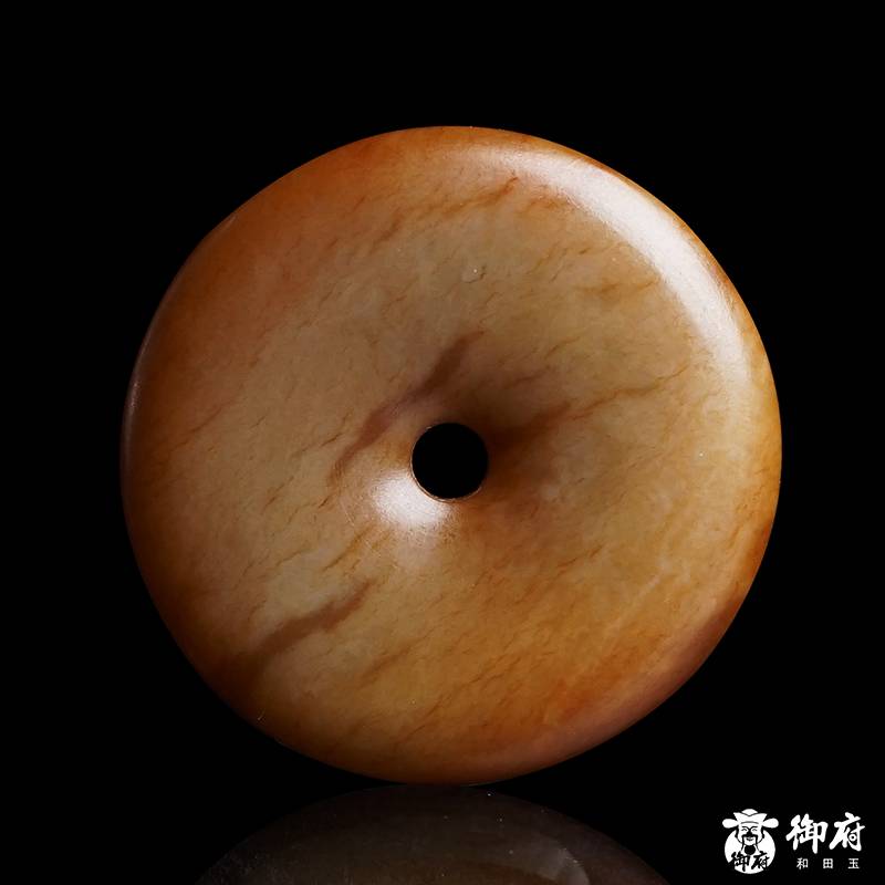 新疆和田玉黃沁籽玉掛件 平安扣 5.9克 圖片4