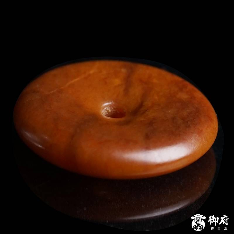 新疆和田玉黃沁籽玉掛件 平安扣 5.9克 圖片5