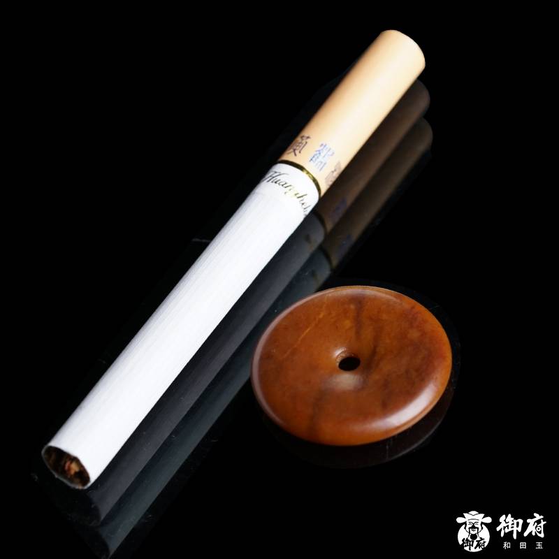 新疆和田玉黃沁籽玉掛件 平安扣 5.9克 圖片7