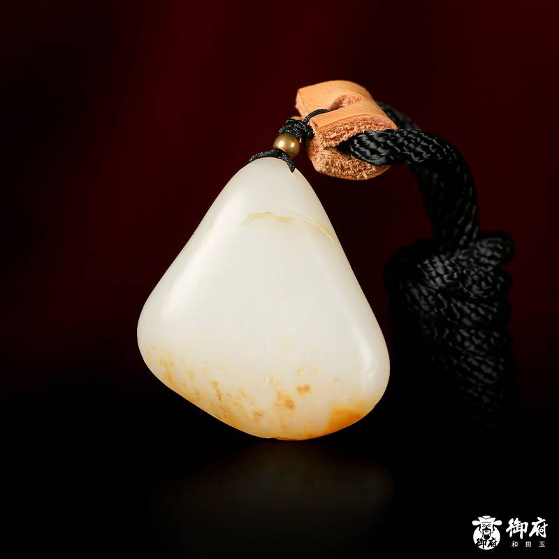 新疆和田玉红皮白玉籽玉挂件 弥勒佛 11.2克 图片7