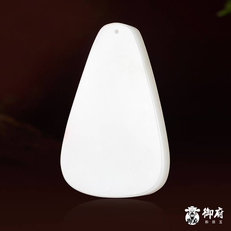 新疆和田玉羊脂白黃皮白玉籽玉牌子 持瓶觀音 51克 圖片6