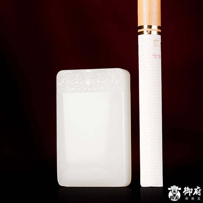 新疆和田玉原毛孔皮白玉籽玉 平安無事牌 29克 圖片8