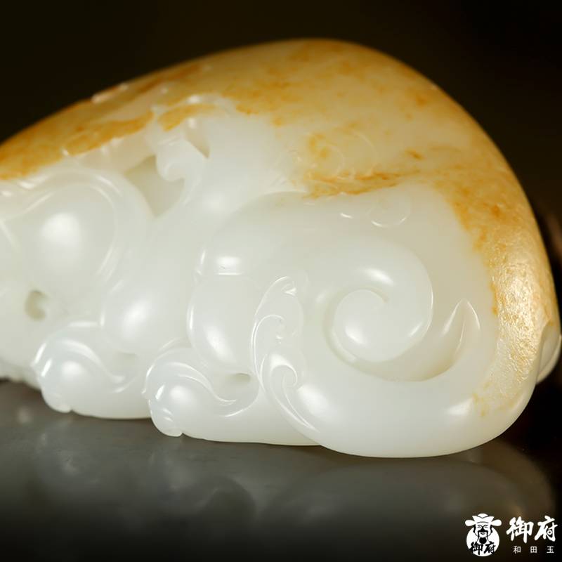 新疆和田玉黃皮白玉籽玉 招財(cái)貔貅 180.5克 圖片6