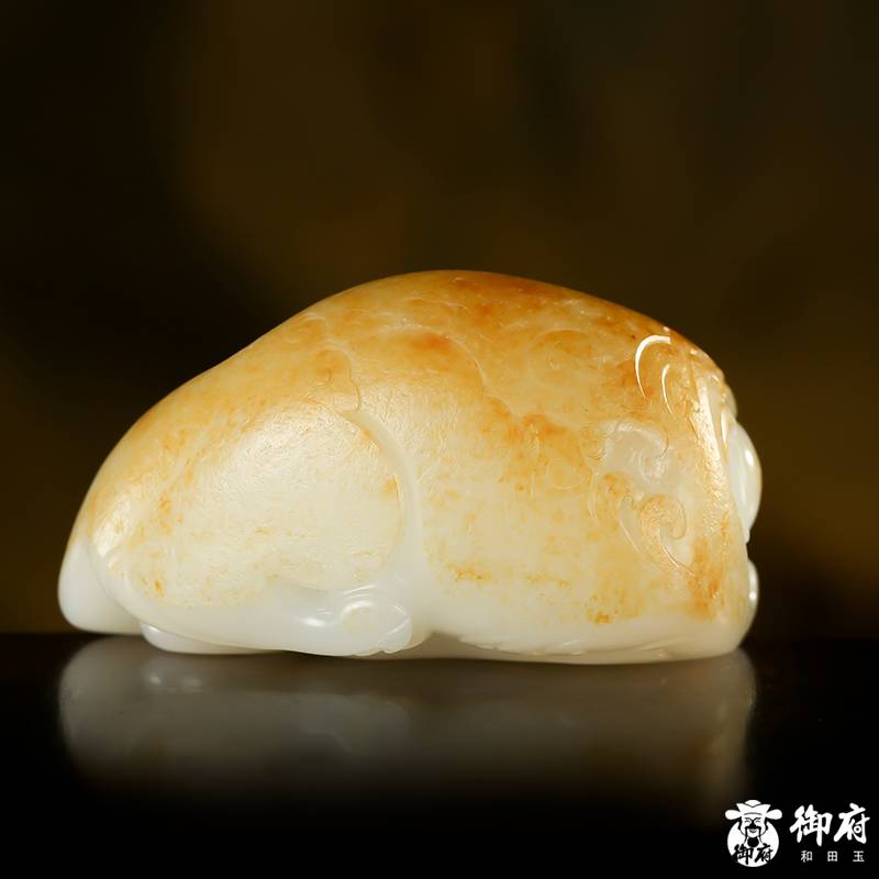 新疆和田玉黃皮白玉籽玉 招財(cái)貔貅 180.5克 圖片5