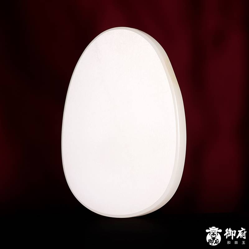 新疆和田玉灑金皮白玉籽料玉牌 凈瓶觀音 44.7克 圖片7