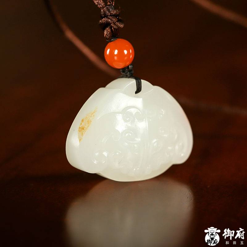 新疆和田白玉籽料 玉佩掛件 守護 14.3克 圖片3