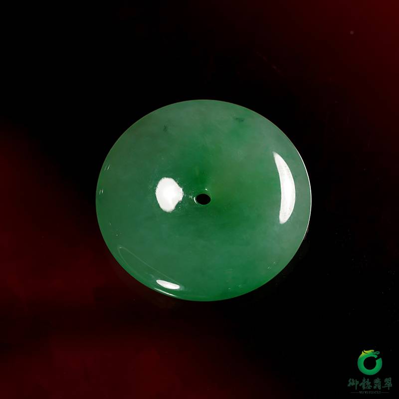 緬甸翡翠A貨冰種陽綠掛件 平安扣 10克 圖片2