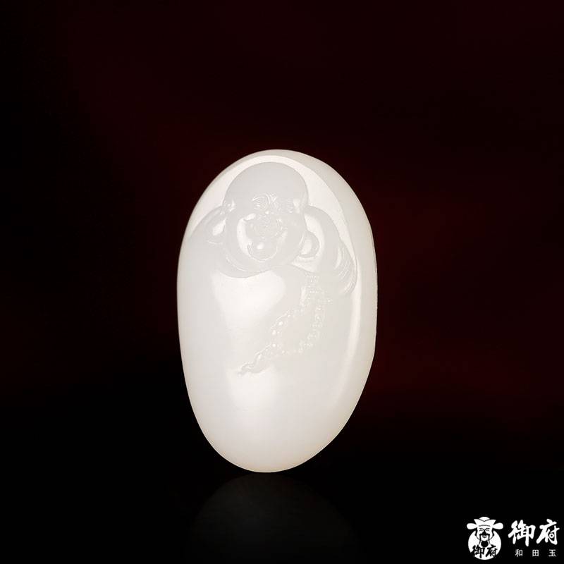 新疆和田玉白玉籽玉掛件 彌勒 11克 圖片8