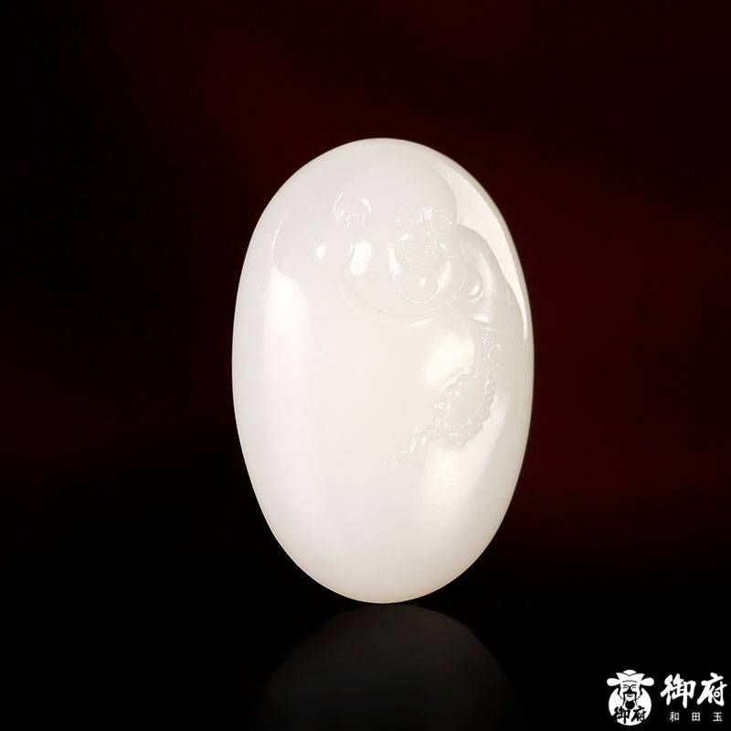 新疆和田玉白玉籽玉掛件 彌勒 11克 圖片6