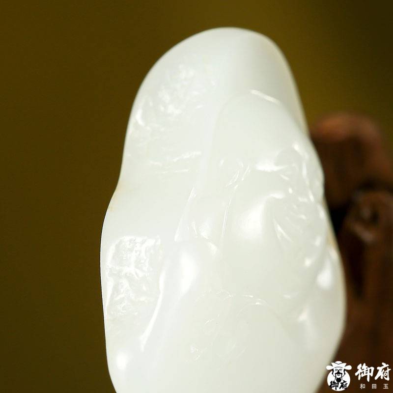 新疆和田玉羊脂白黃皮白玉獨(dú)籽掛件 彌勒 11克 圖片6