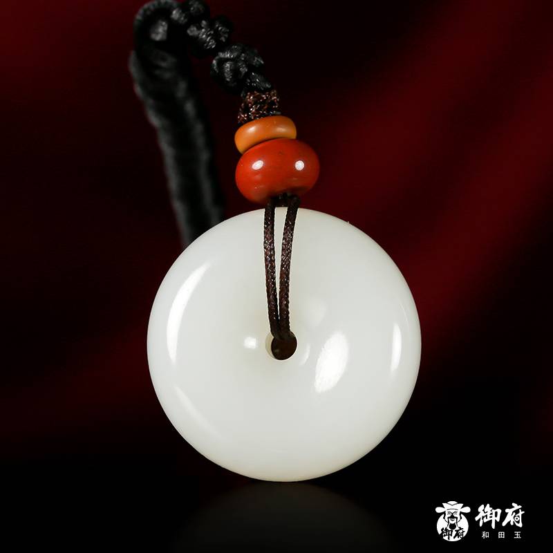 新疆和田玉白玉籽玉掛件 平安扣 15.8克 圖片2