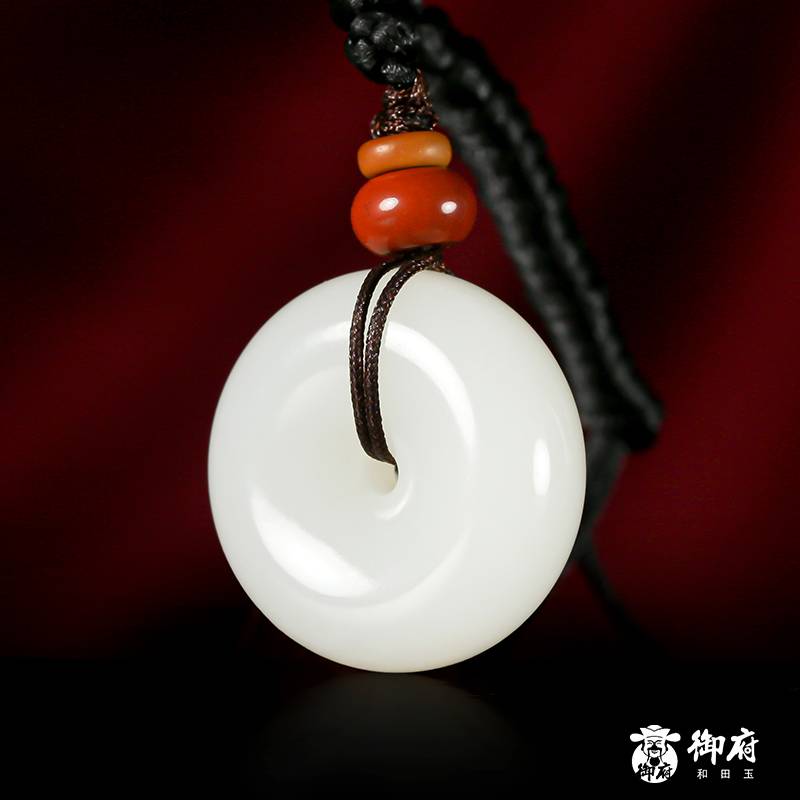 新疆和田玉白玉籽玉掛件 平安扣 15.8克 圖片3