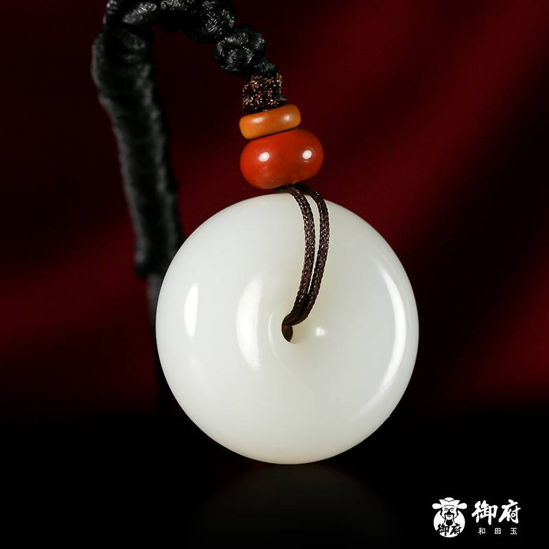 新疆和田玉白玉籽玉掛件 平安扣 15.8克 圖片4