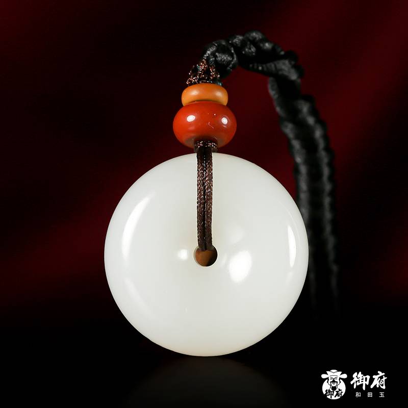 新疆和田玉白玉籽玉掛件 平安扣 15.8克 圖片5